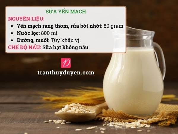 Cách làm sữa yến mạch bằng máy làm sữa hạt