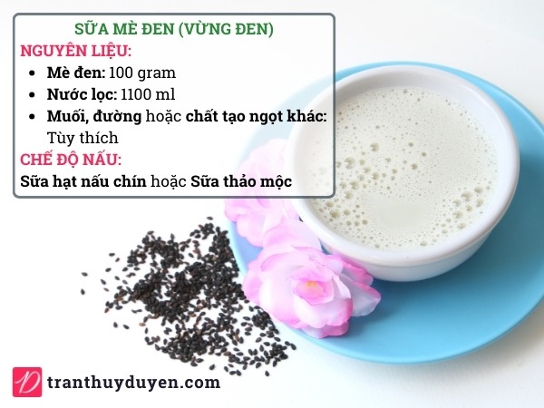 Công thức sữa mè đen nguyên chất