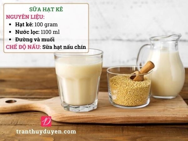 Công thức nấu sữa hạt kê bằng máy