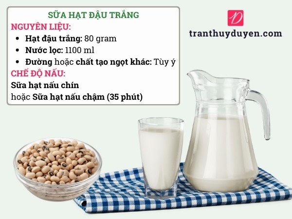Sữa hạt đậu trắng nấu bằng máy