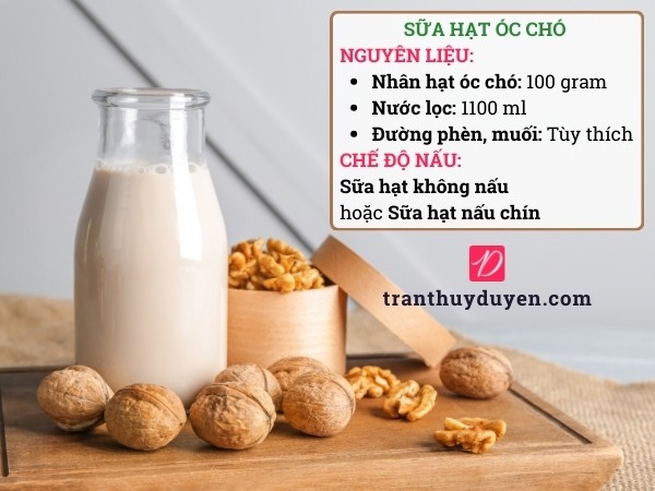 Cách làm sữa hạt óc chó bằng máy làm sữa hạt
